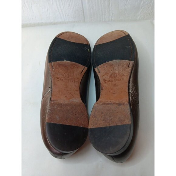 Vtg Cole Haan Womens 8 Loafer Slip-on Shoe Bronze Metallic Woven Leather Sole - Picture 6 of 8